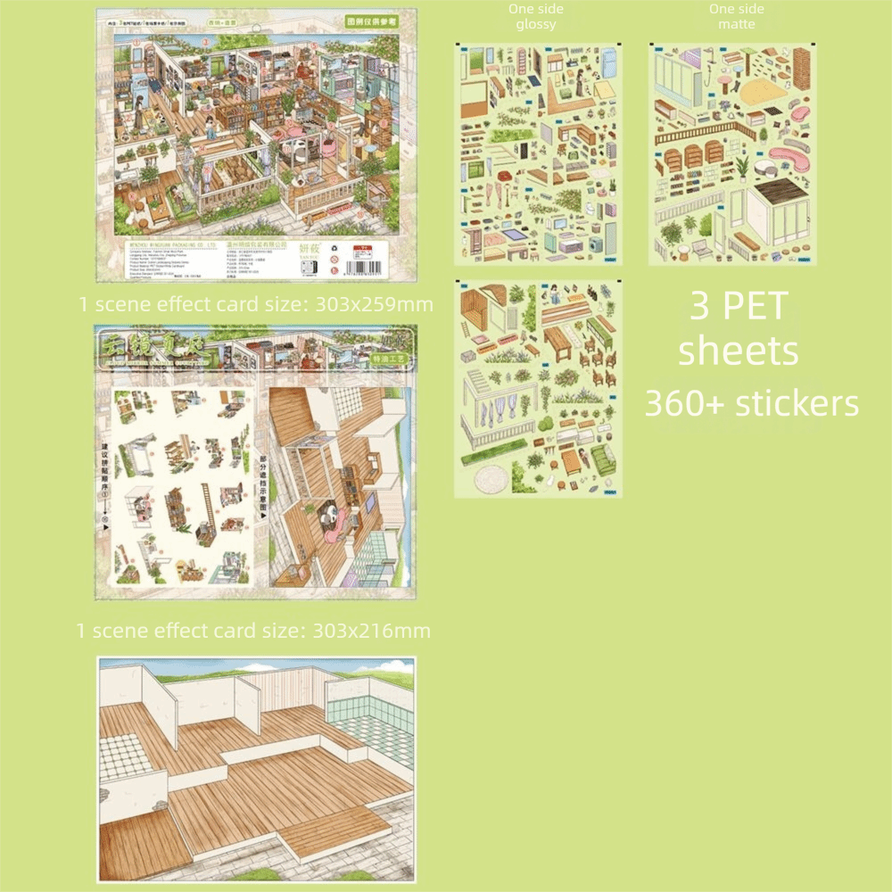 Miniature Painting Set - DIY Oil Painting Street Scene Sticker