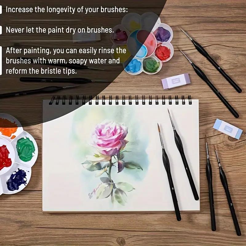 0.6cm Fine Tip Paint Brush Pre - đánh giá và giá Miniature Painting Set