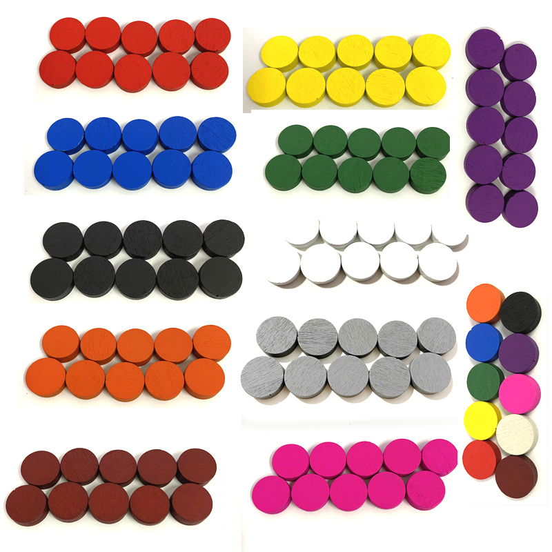 50pieces 15*5MM 11 Colors Wood - đánh giá và giá Board Game Quiz