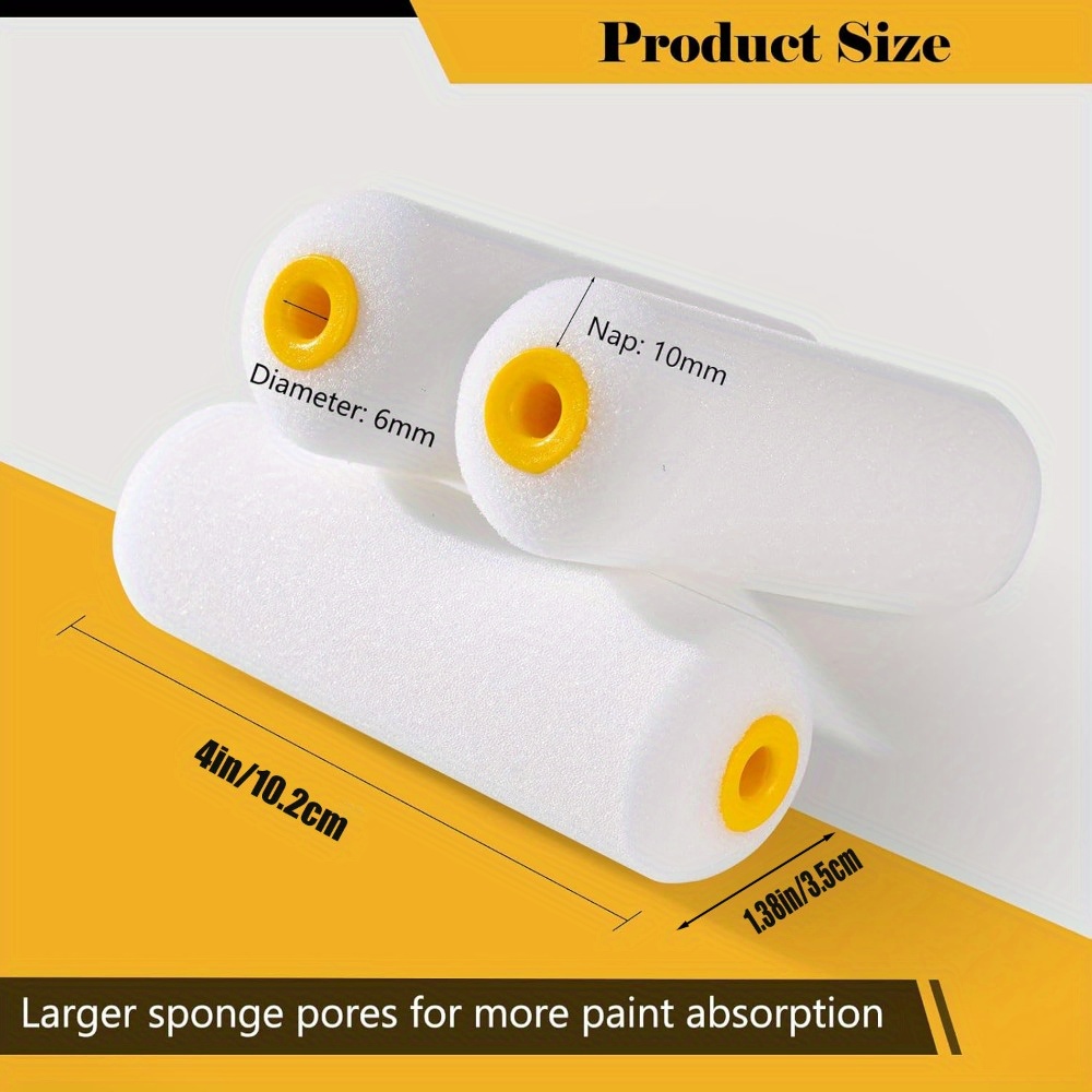 10 pcs Sponge Paint Roller Sma - đánh giá và giá Miniature Painting Set