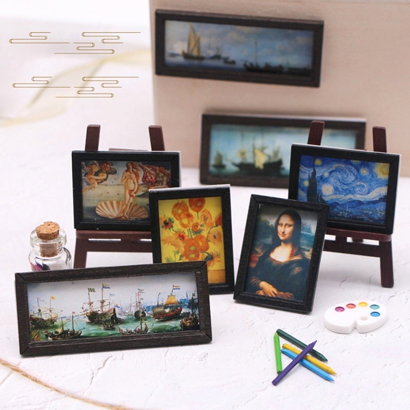 8Pcs/Set 1:12 Dollhouse Miniat - đánh giá và giá Miniature Painting Set